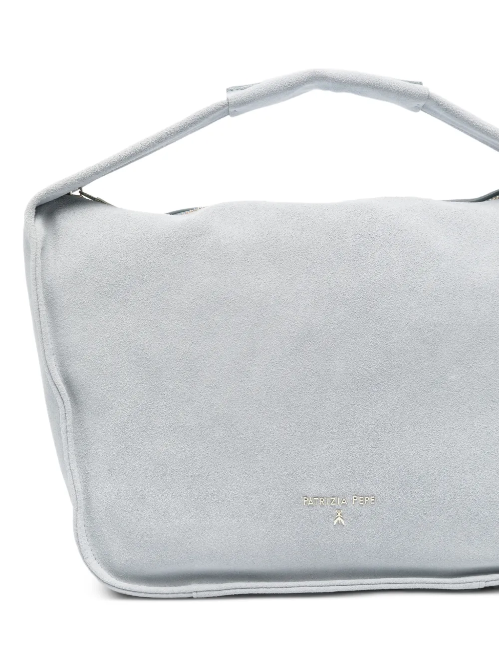 Patrizia Pepe Medium Contemporary suède shopper Blauw
