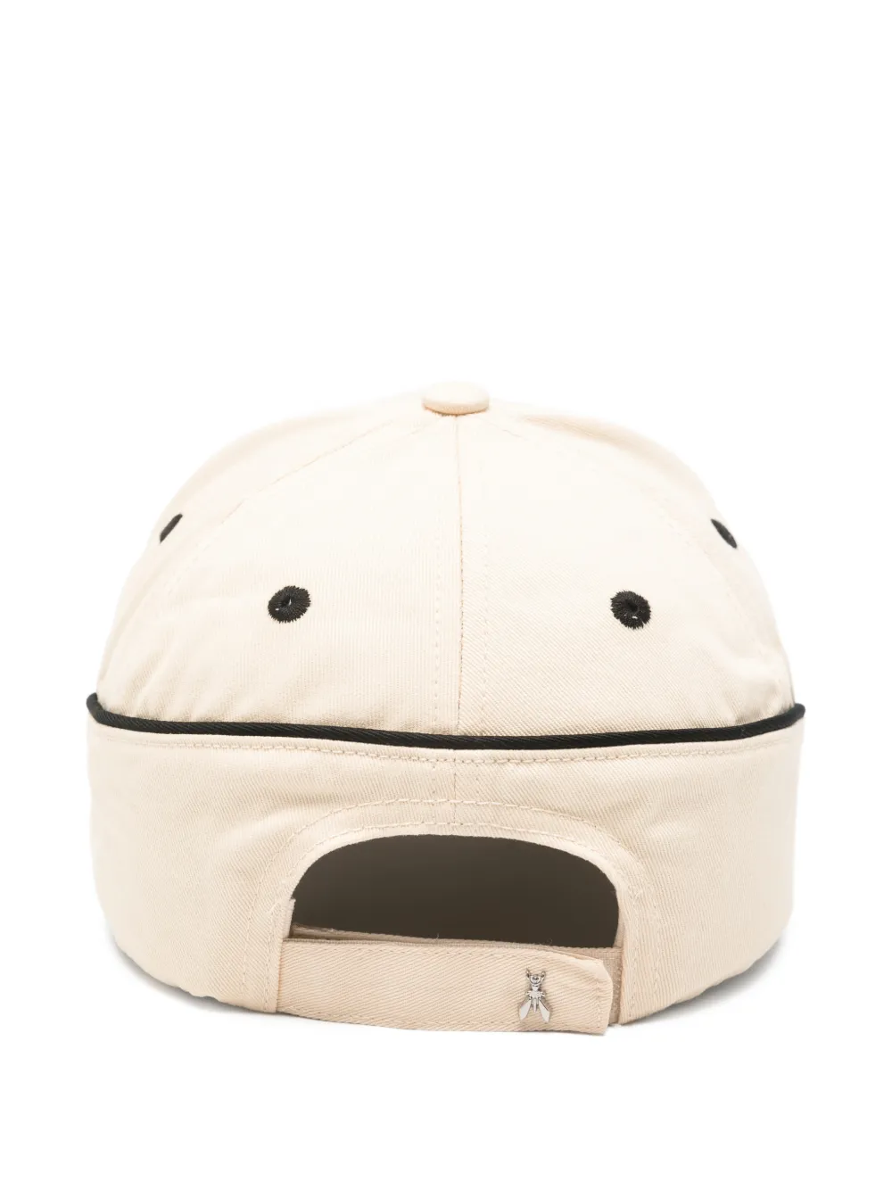 Patrizia Pepe Honkbalpet met contrasterend borduurwerk Beige