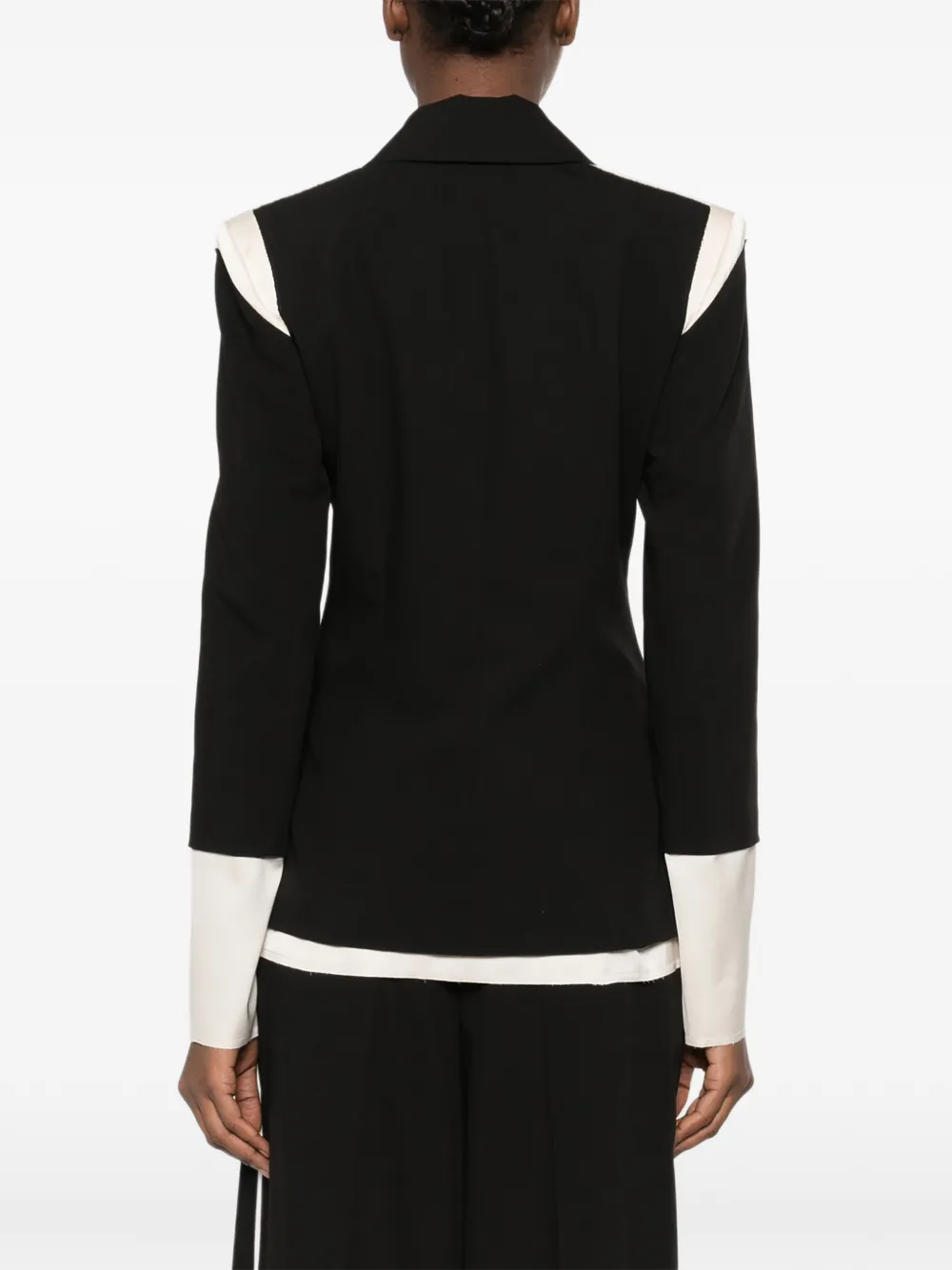 Patrizia Pepe Blazer met colourblocking Zwart