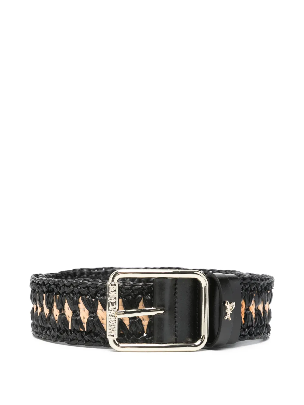 Patrizia Pepe woven raffia belt - Nero