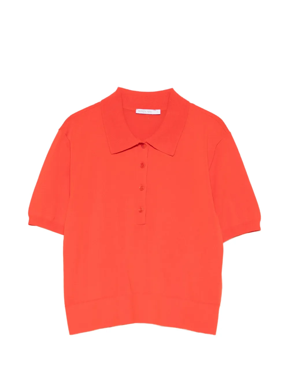 Patrizia Pepe button-fastening polo top - Arancione