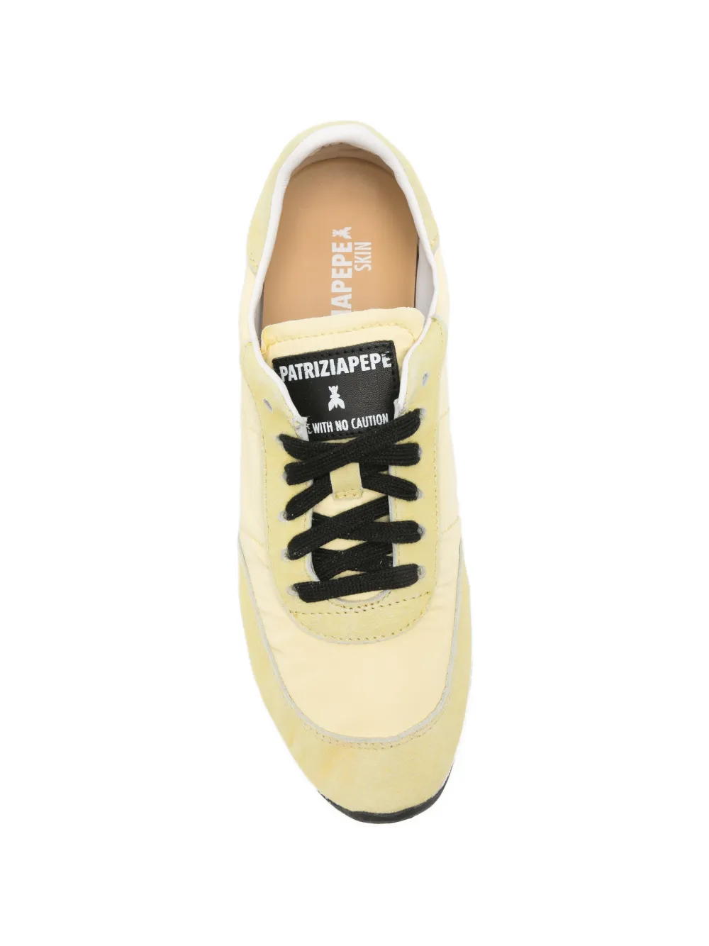 Patrizia Pepe lace-up fastening sneakers Geel