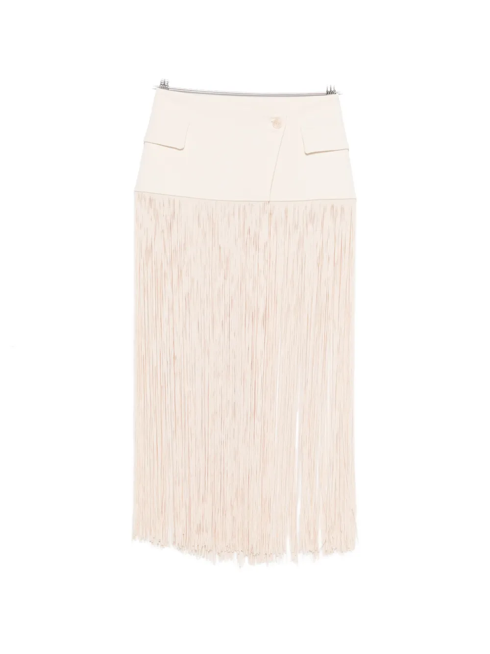 Patrizia Pepe fabric fringe wrap belt - Toni neutri