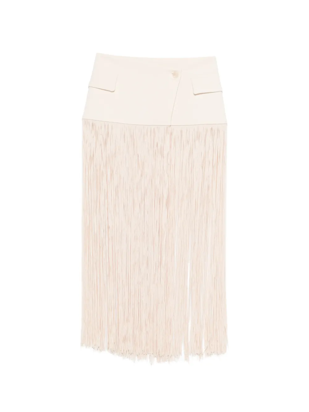 Patrizia Pepe fabric fringe wrap belt - Toni neutri