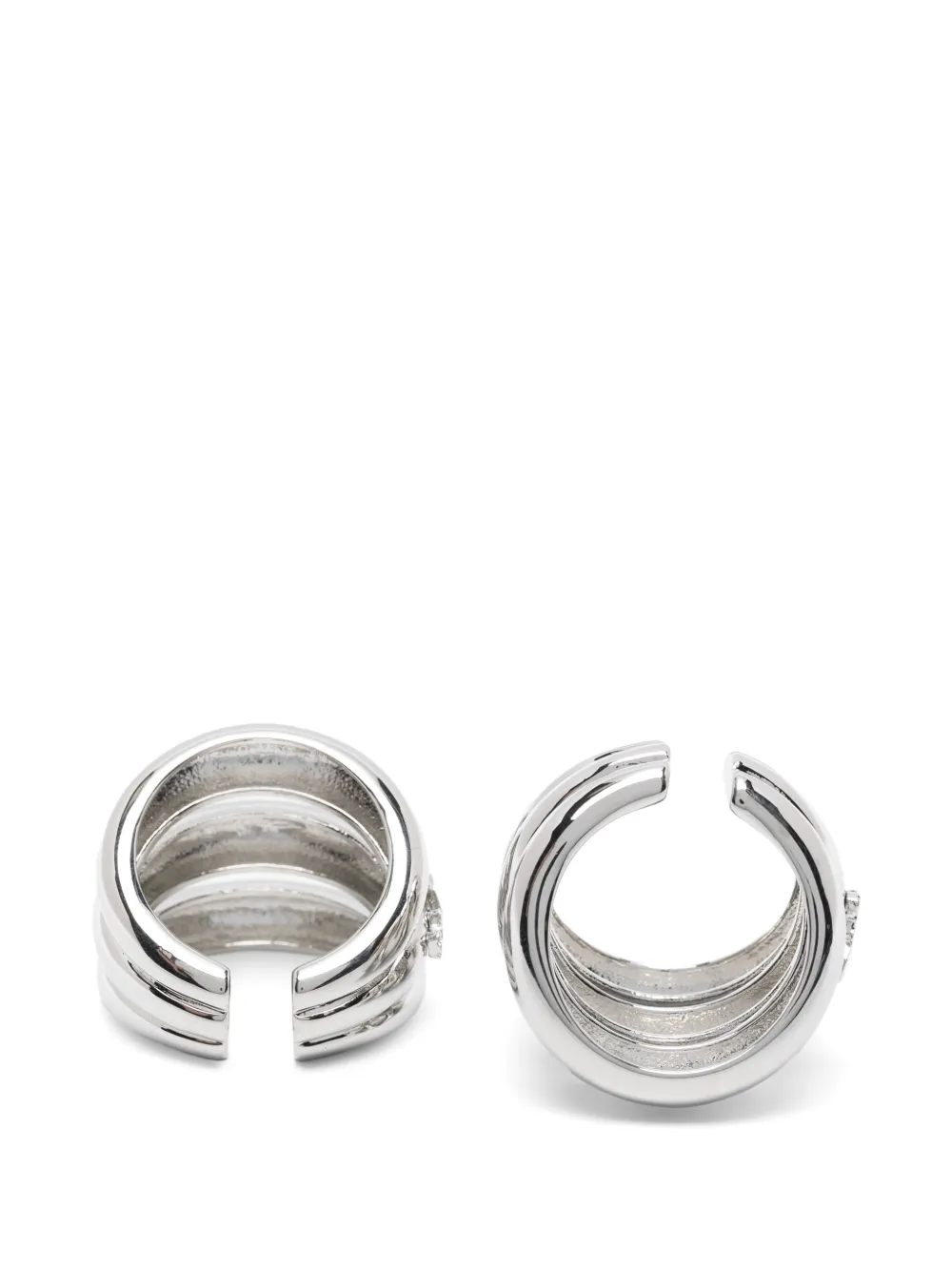  Patrizia Pepe Large Circle Ear Cuffs - Silver 