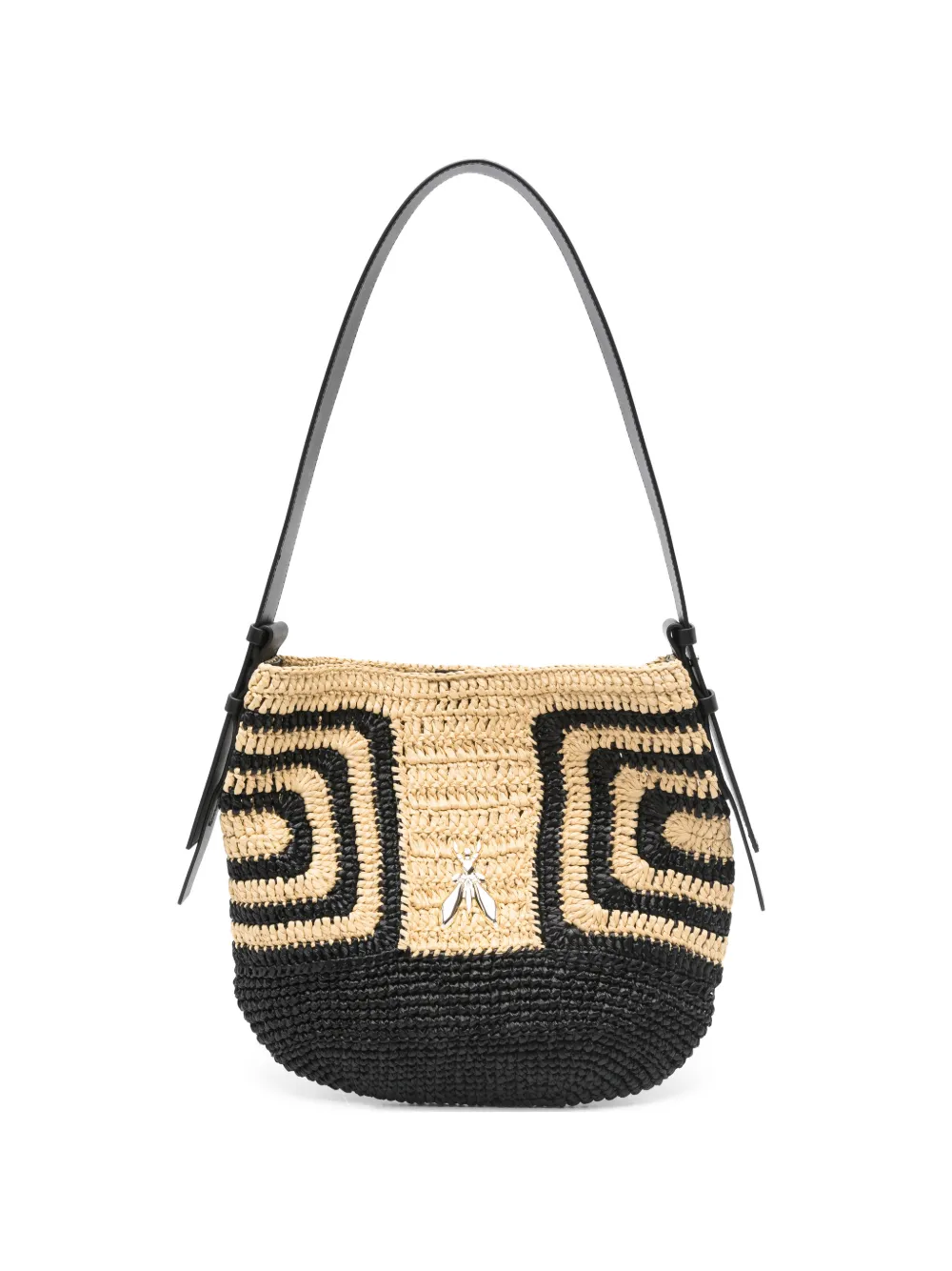 Patrizia Pepe raffia beach bag - Gelb