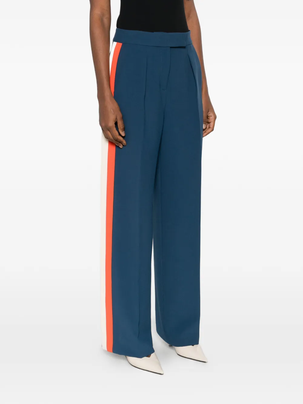  Patrizia Pepe Striped Fluid Trousers - Blue 