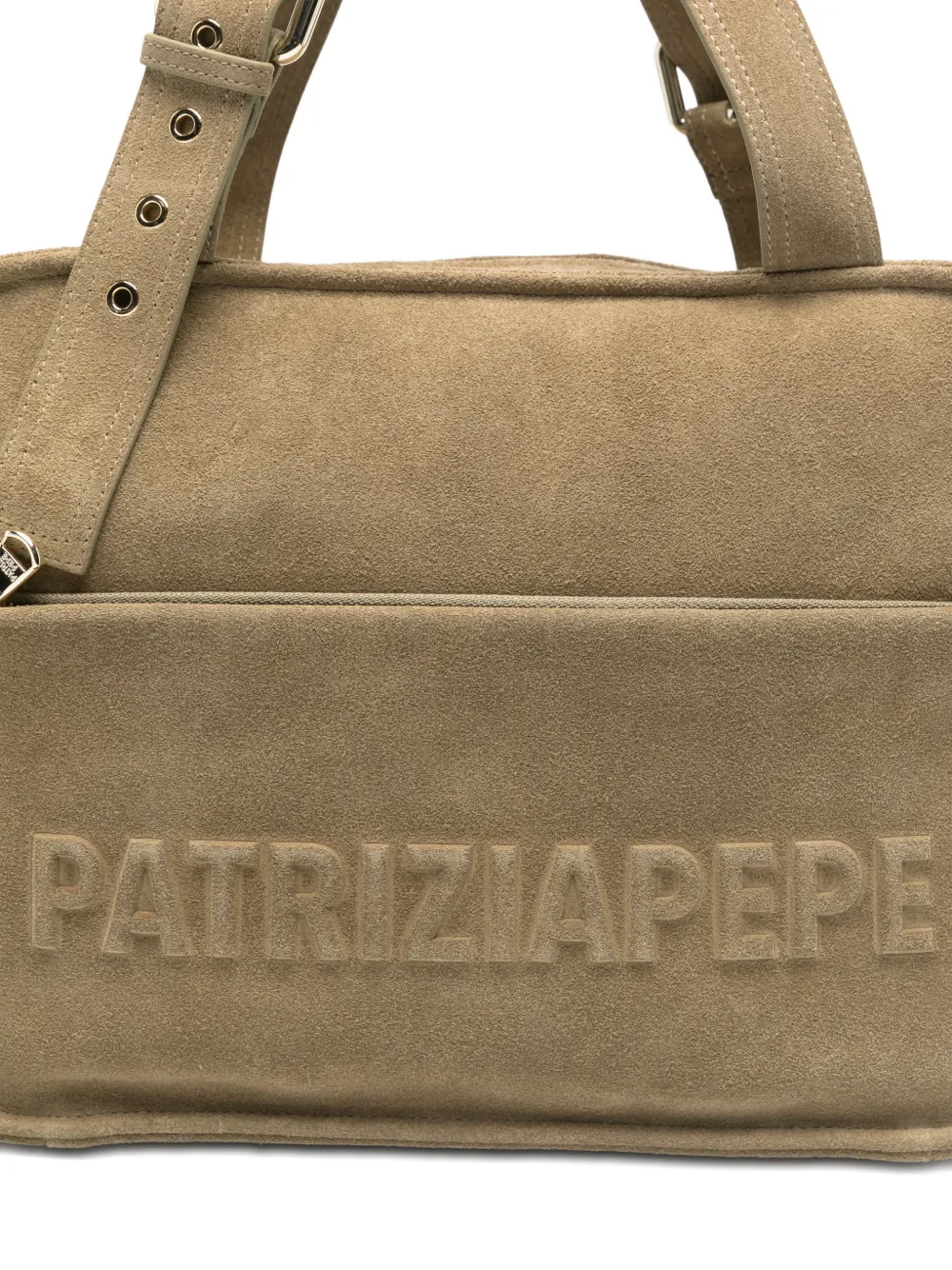Patrizia Pepe (IM)Perfection suède shopper met reliëf Groen