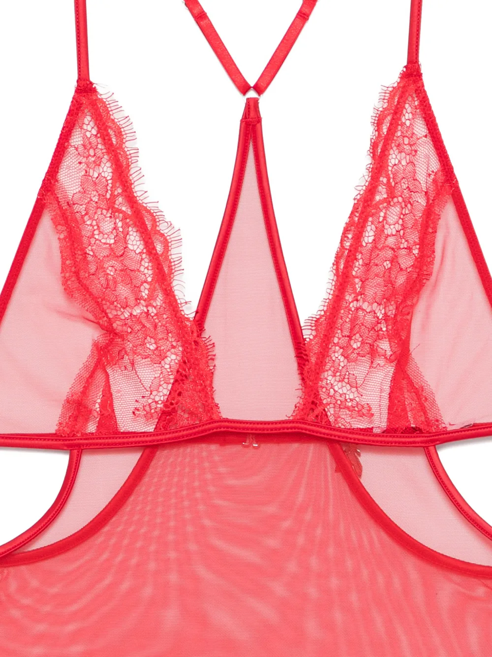  Patrizia Pepe Lace Bodysuit - Red 