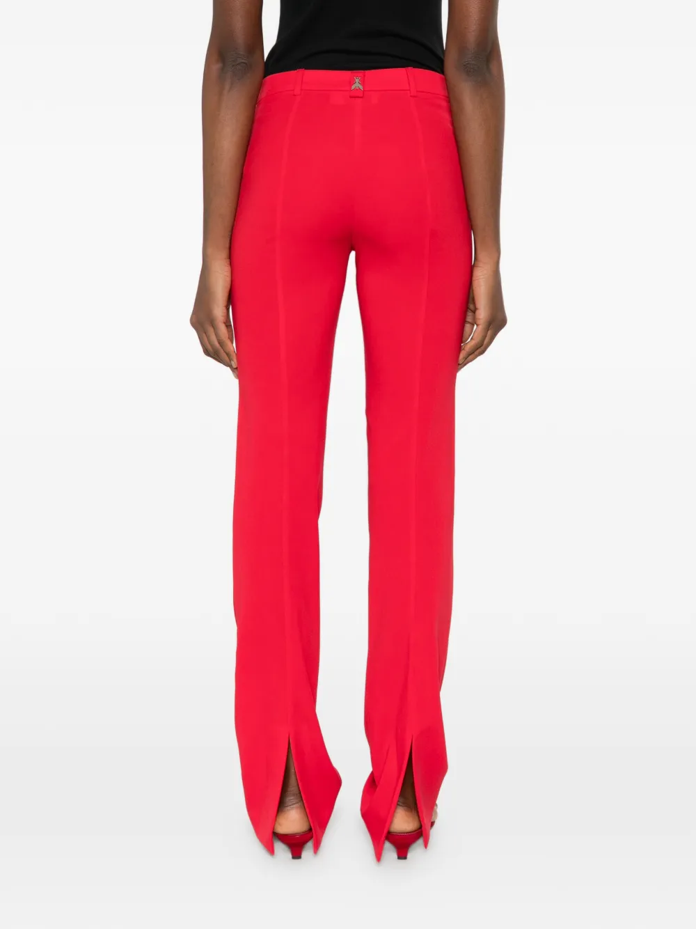 Patrizia Pepe Slim-fit crêpe broek Rood