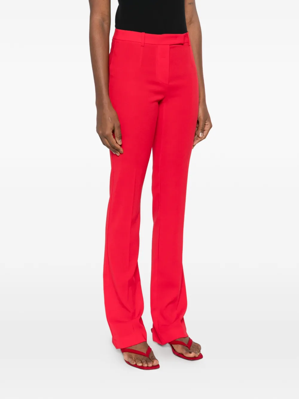  Patrizia Pepe Slim Crepe Trousers - Red 