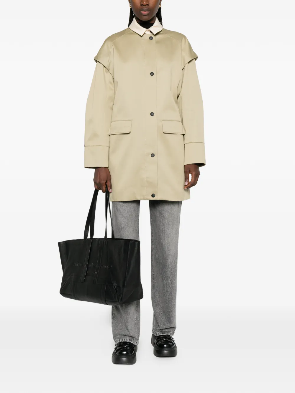 Patrizia Pepe Jas met textuur Beige
