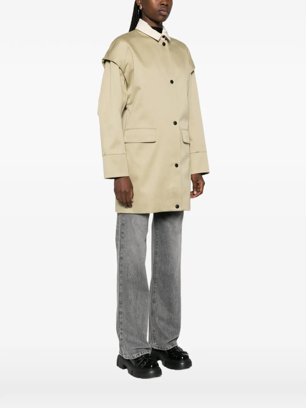 Patrizia Pepe Jas met textuur Beige