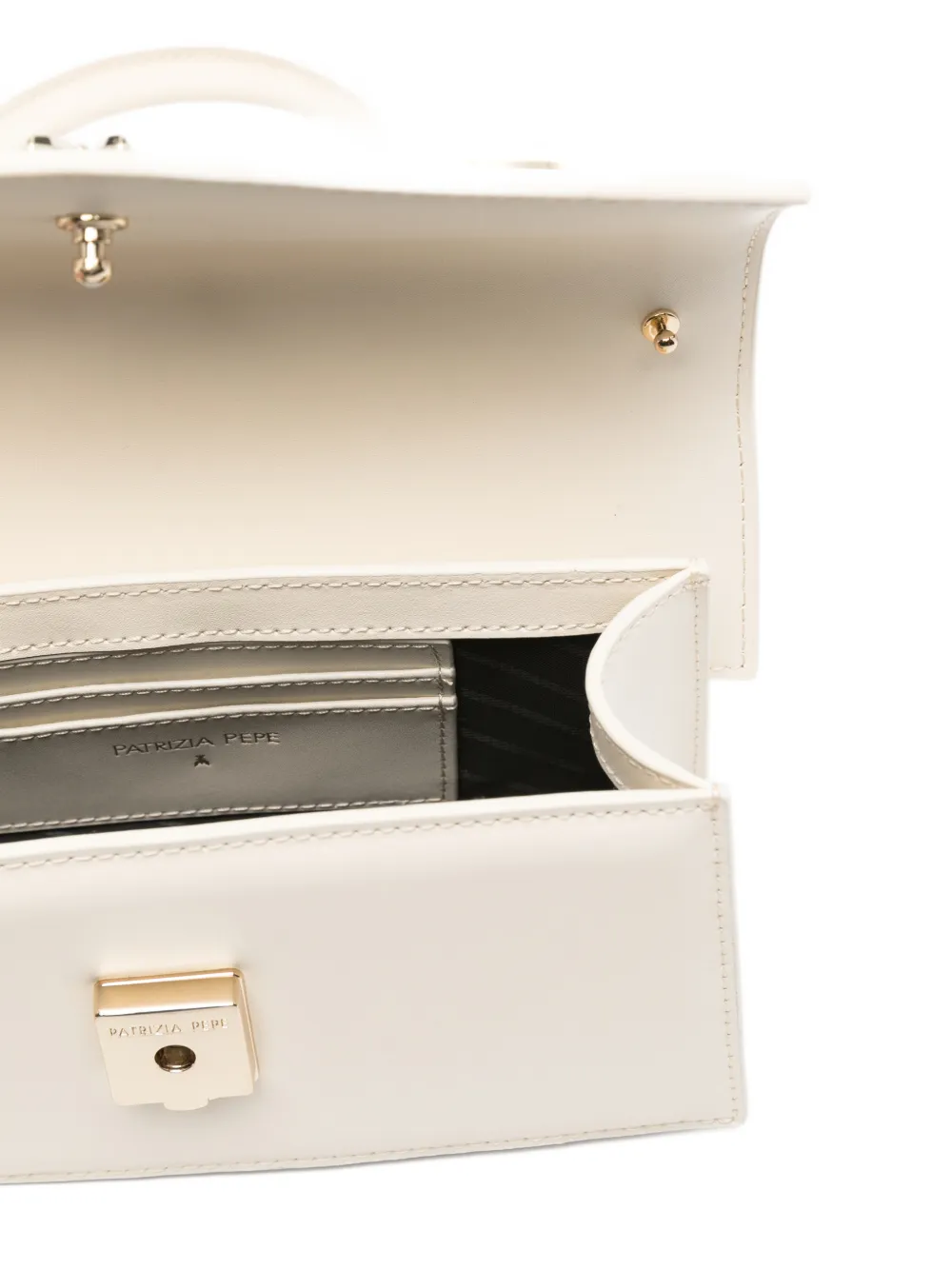 Patrizia Pepe Fly Bamby shopper met logo en handvatten Wit