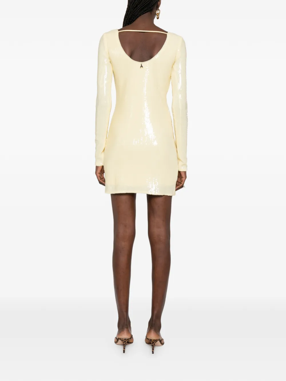 Patrizia Pepe Mini-jurk met pailletten Geel