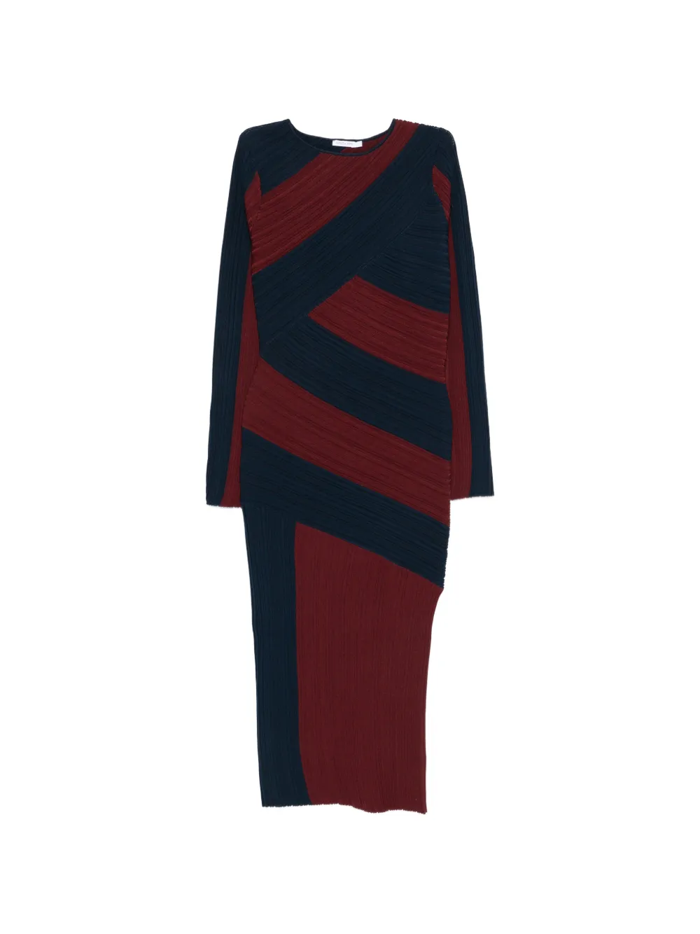Patrizia Pepe sculptural knitted midi dress - Rosso