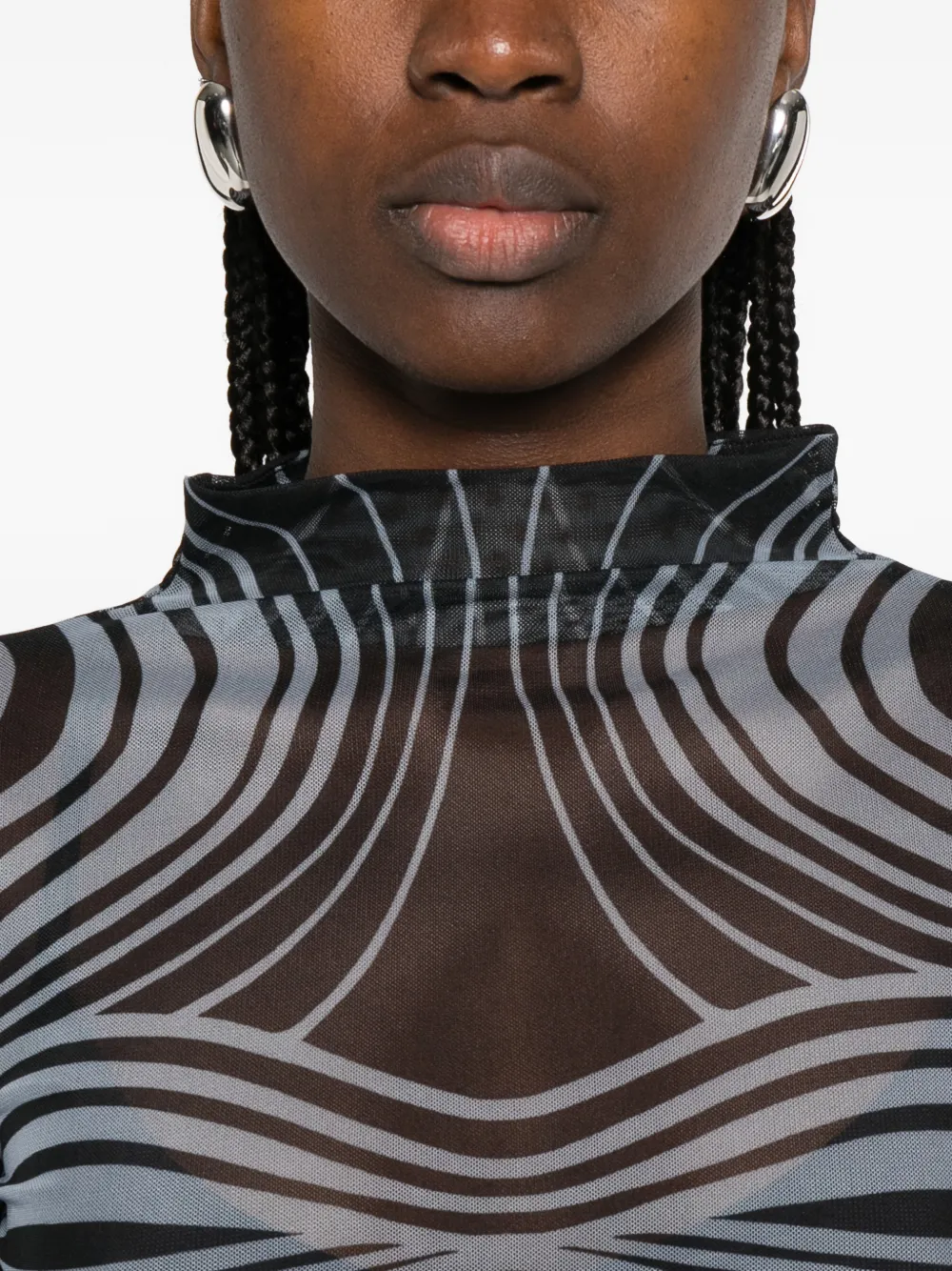 Patrizia Pepe Jurk met abstracte print Zwart