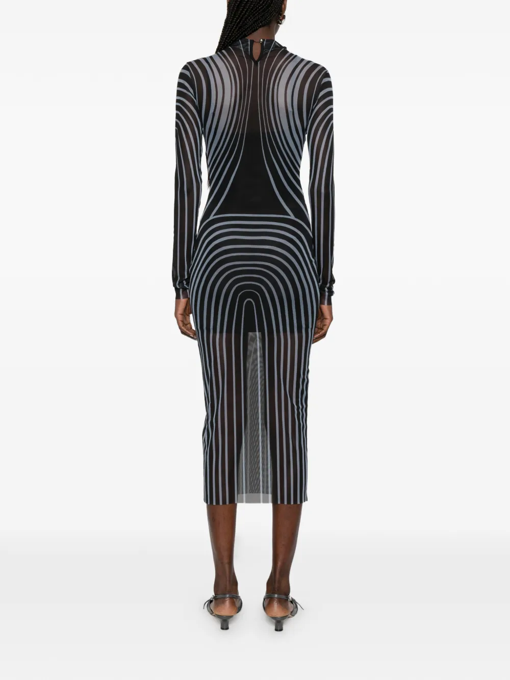 Patrizia Pepe Jurk met abstracte print Zwart