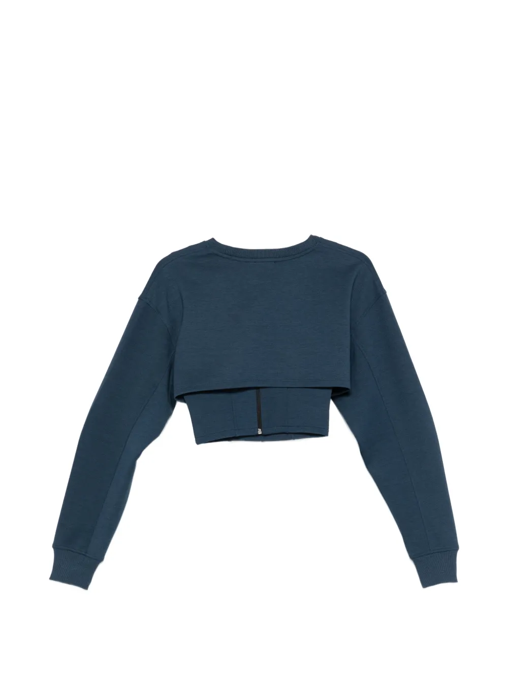 Patrizia Pepe Cropped sweater met dubbele laag Blauw