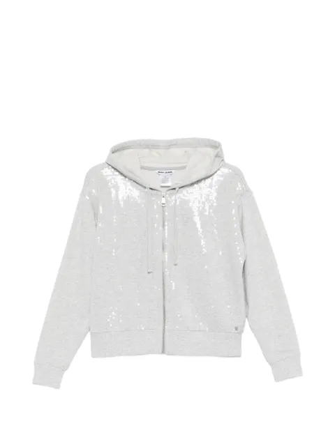 DKNY sequins zip-front hoodie