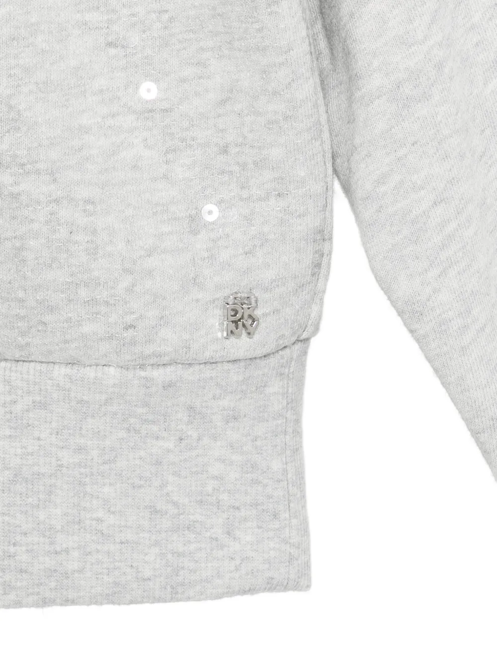 DKNY Hoodie met pailletten Grijs