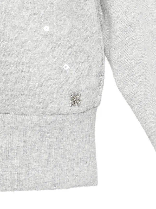 DKNY Sequins zip-front Hoodie | Grey | FARFETCH CA