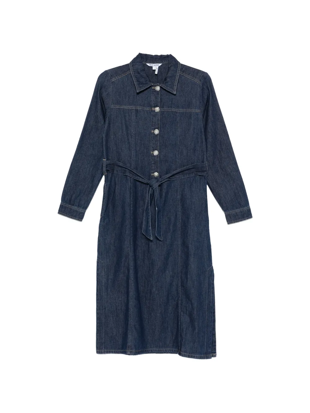 DKNY self belt midi dress - Blu