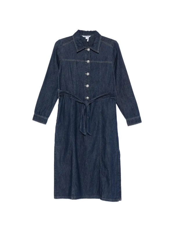 dkny blue midi dress Charlie Blue Striped Off Shoulder Mini Dress main image 0