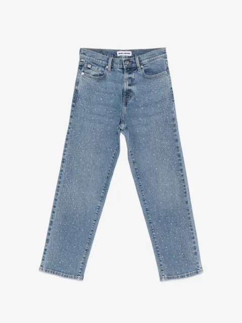DKNY high-rise embellished jeans