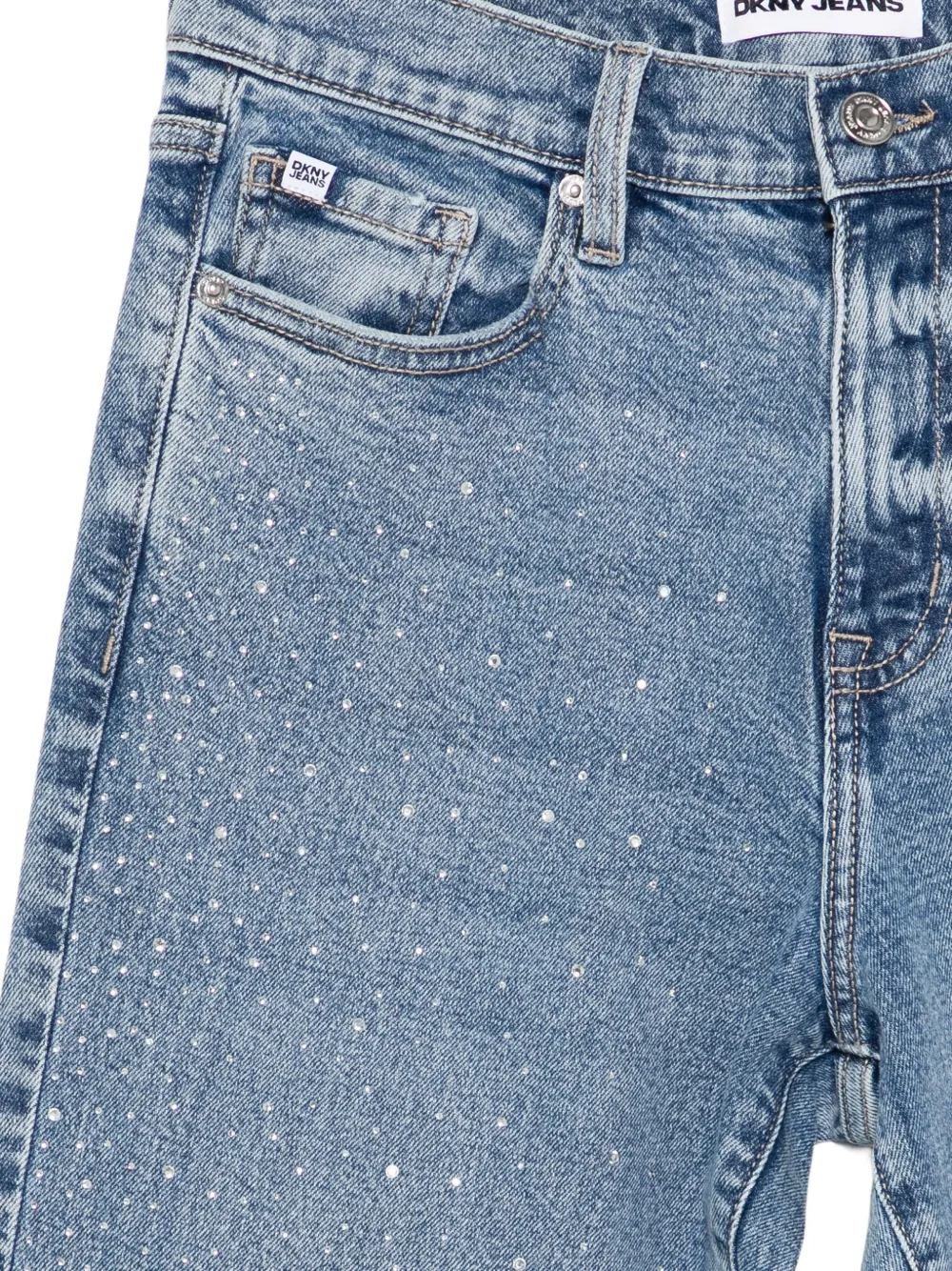  Dkny High-rise Embellished Jeans - Blue 