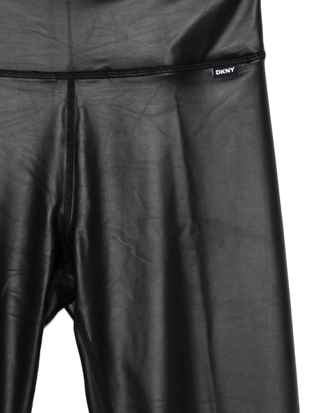 DKNY Legging van imitatieleer Zwart
