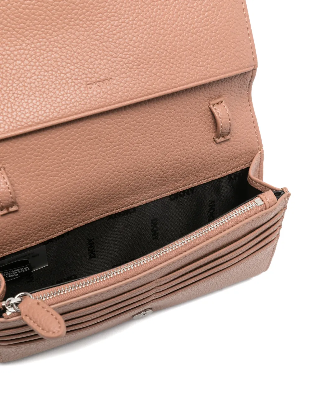 DKNY Mini-tas met logoplakkaat Bruin