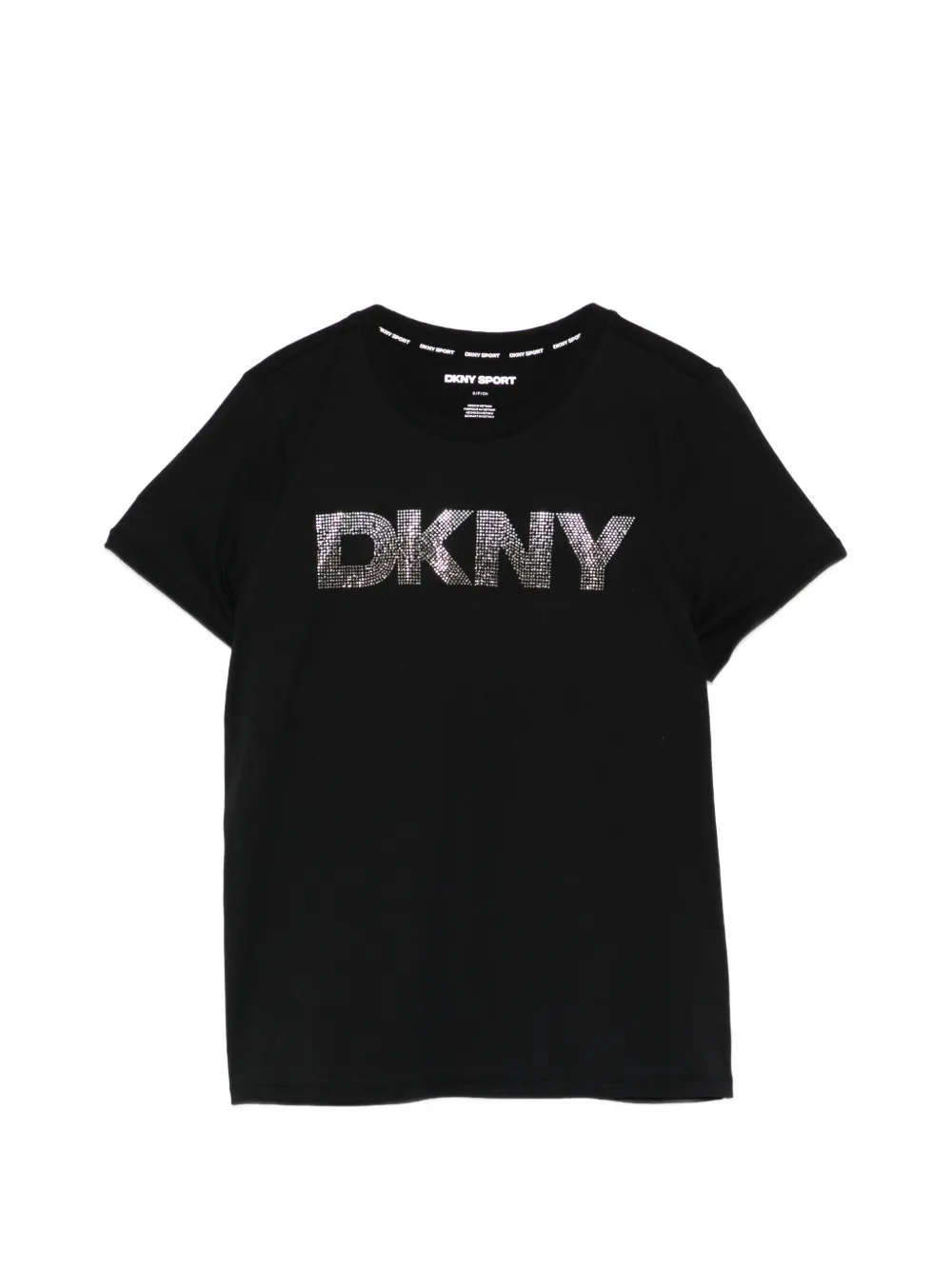DKNY T-shirt con strass - Nero