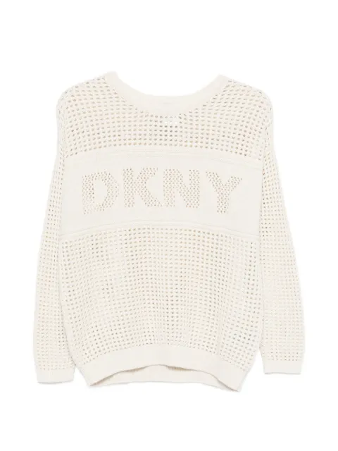DKNY logo-detail long-sleeve sweater