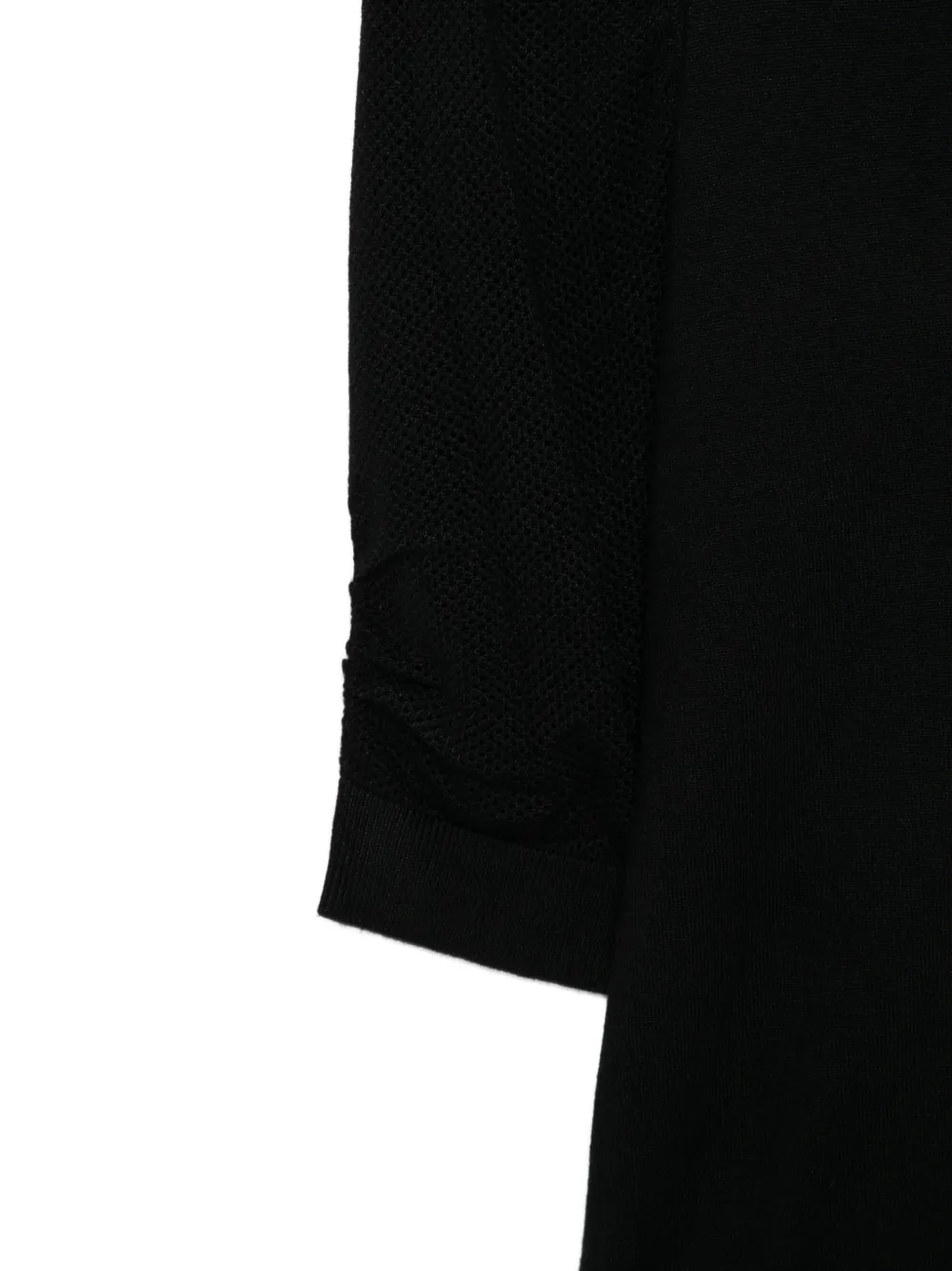 DKNY T-shirt met gedraaide mouwen en V-hals Zwart
