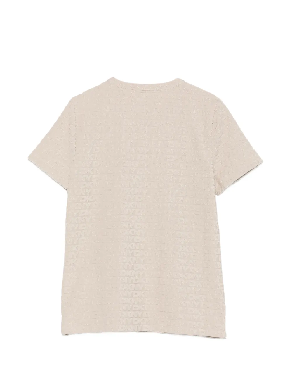 DKNY T-shirt met logopatroon Beige