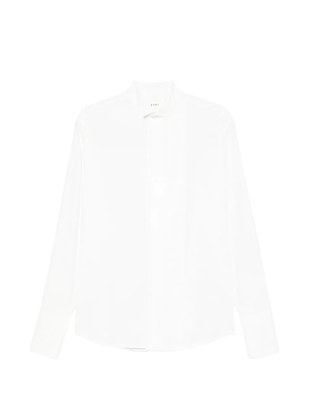 6397 long-sleeve pleated-detail shirt - White