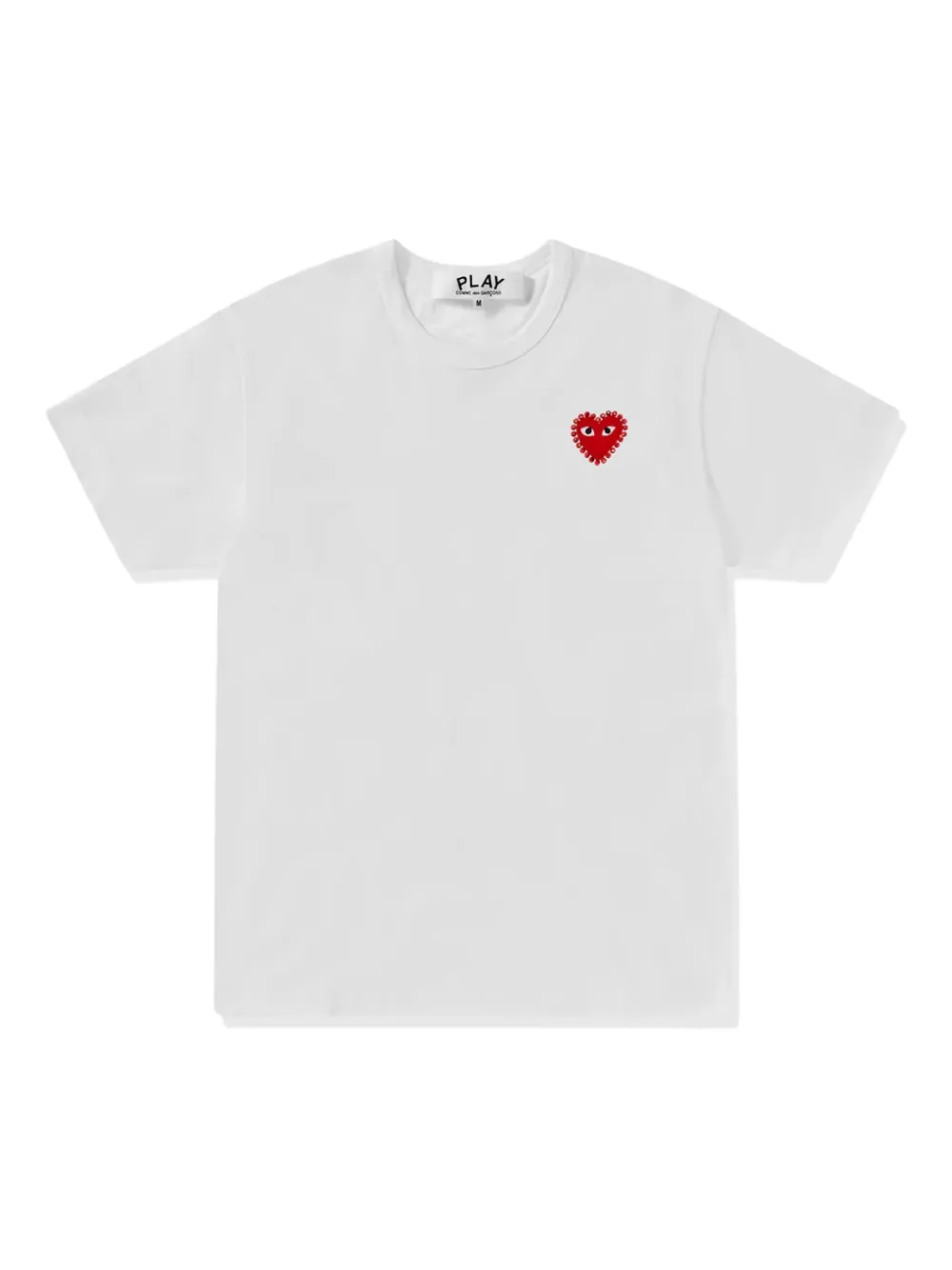 Comme Des Garçons Play T-shirt Play con strass - Bianco