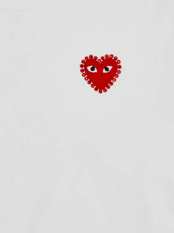Comme Des Garçons Play Play ラインストーンハート Tシャツ