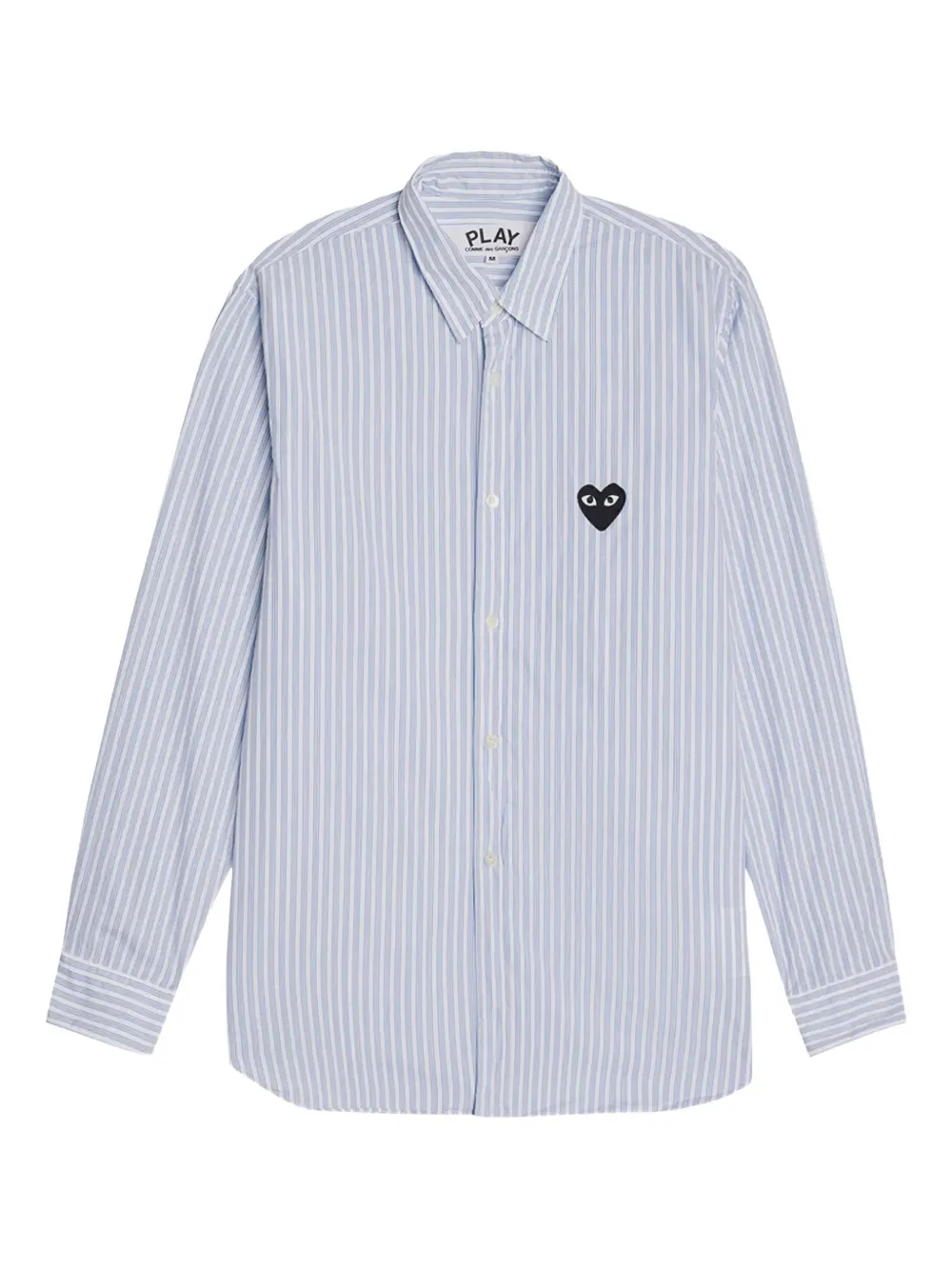 Comme Des Garçons Play Play black-heart striped shirt - Blu