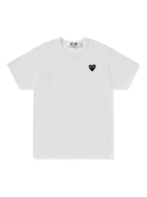 Comme Des Garçons Play rhinestone-emblem T-shirt | White | FARFETCH