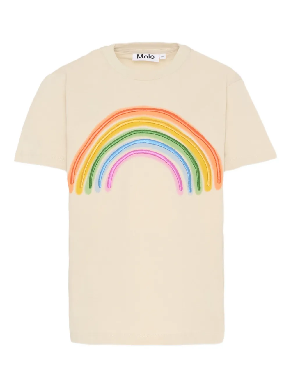Molo rainbow-print short-sleeves T-shirt - Toni neutri