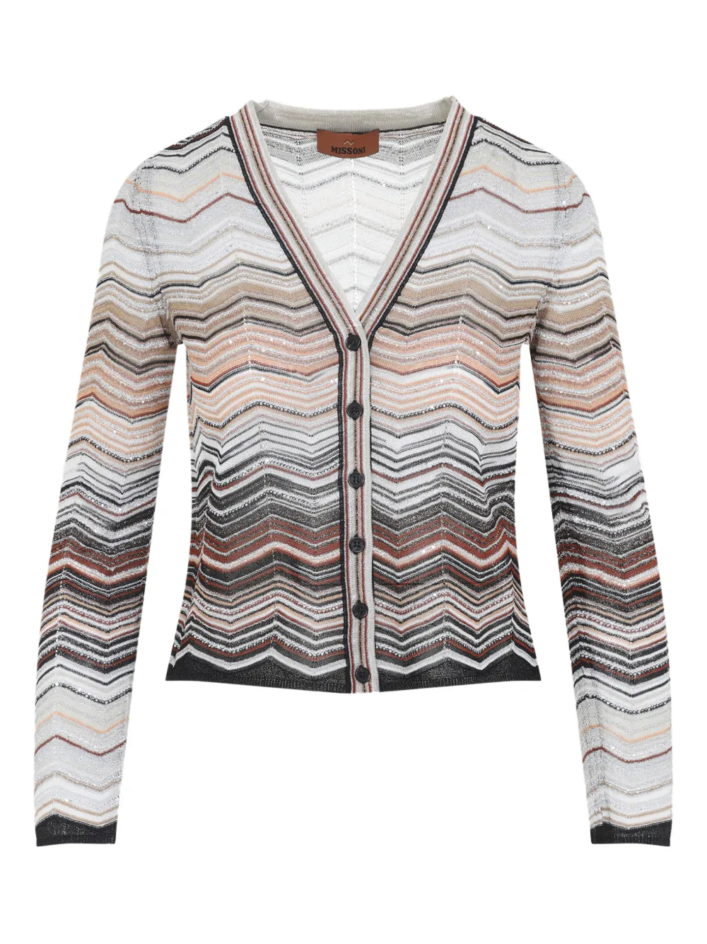Missoni v-neck chevron cardigan - Toni neutri