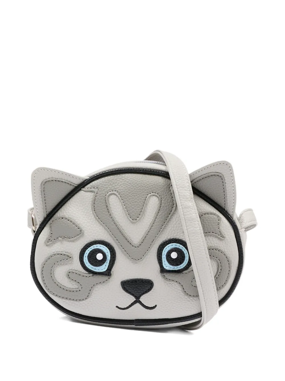 Molo cat-appliqué shoulder bag - Grigio