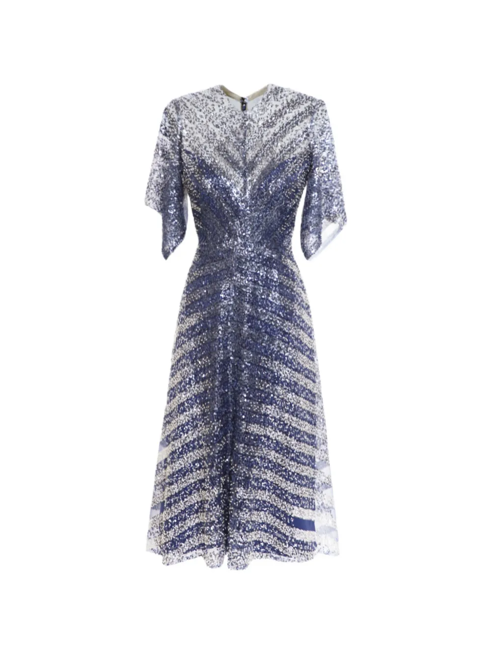 Gemy Maalouf beaded sequinned mini dress - Blu