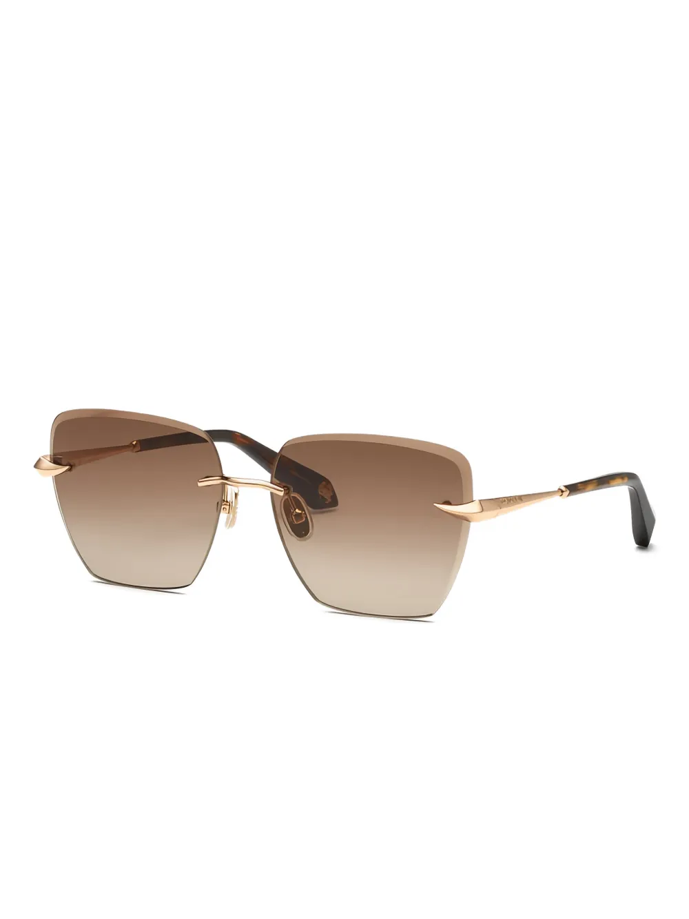 Roberto Cavalli rimless square sunglasses - Goud