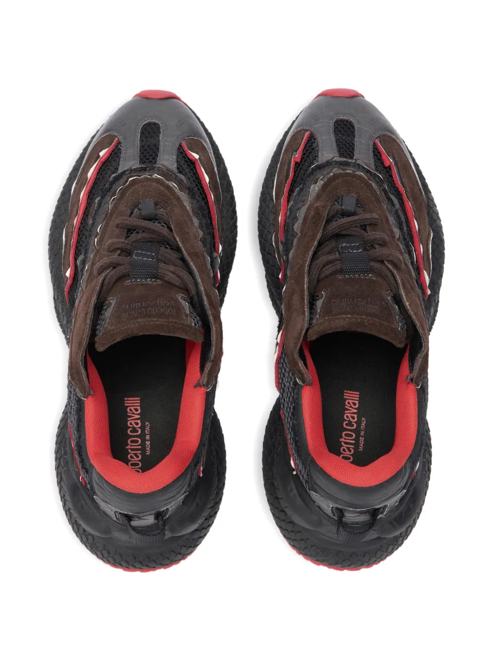 Roberto Cavalli Serpentine sneakers Bruin