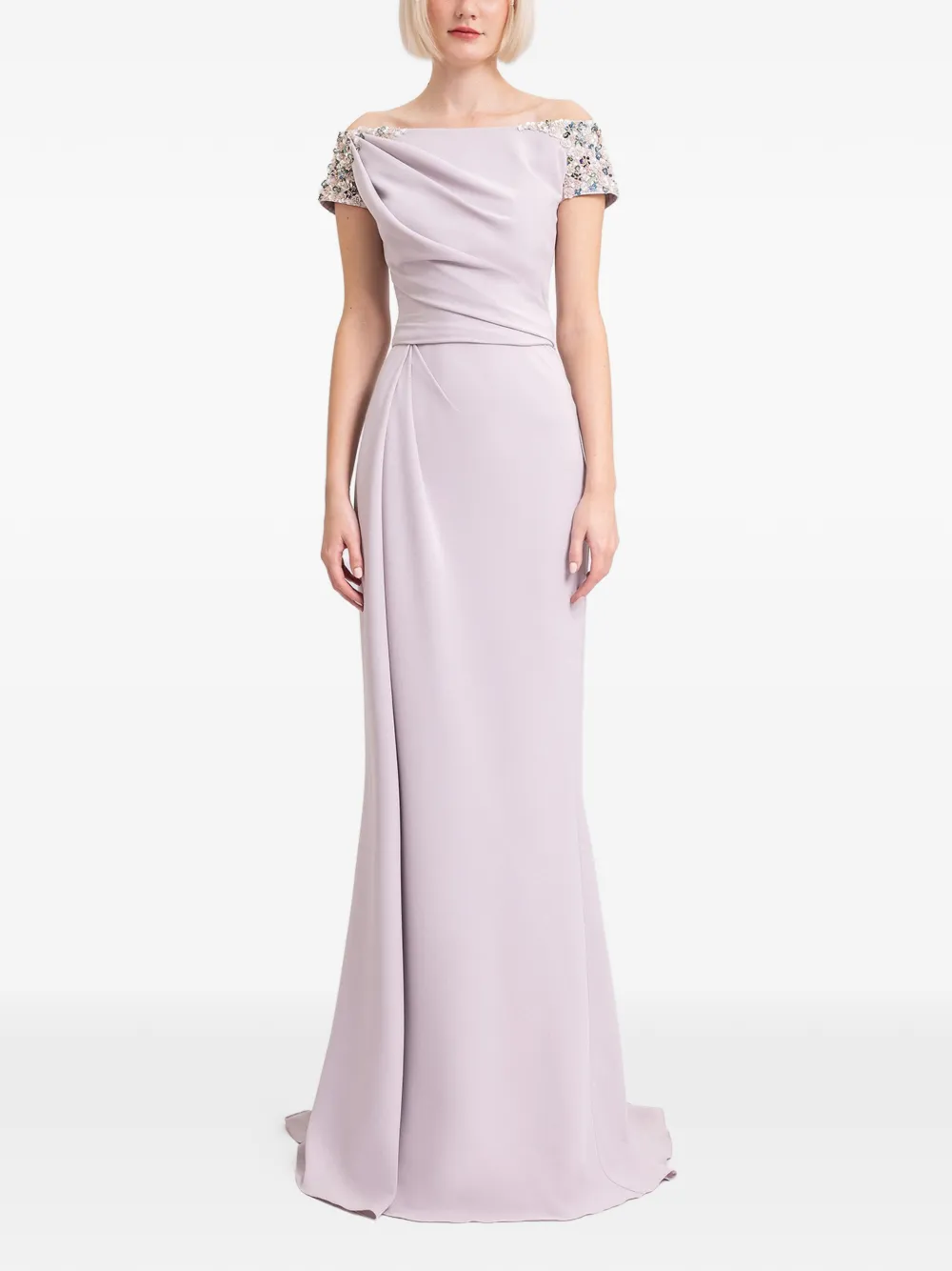 Gemy Maalouf off-shoulder beaded dress - Paars