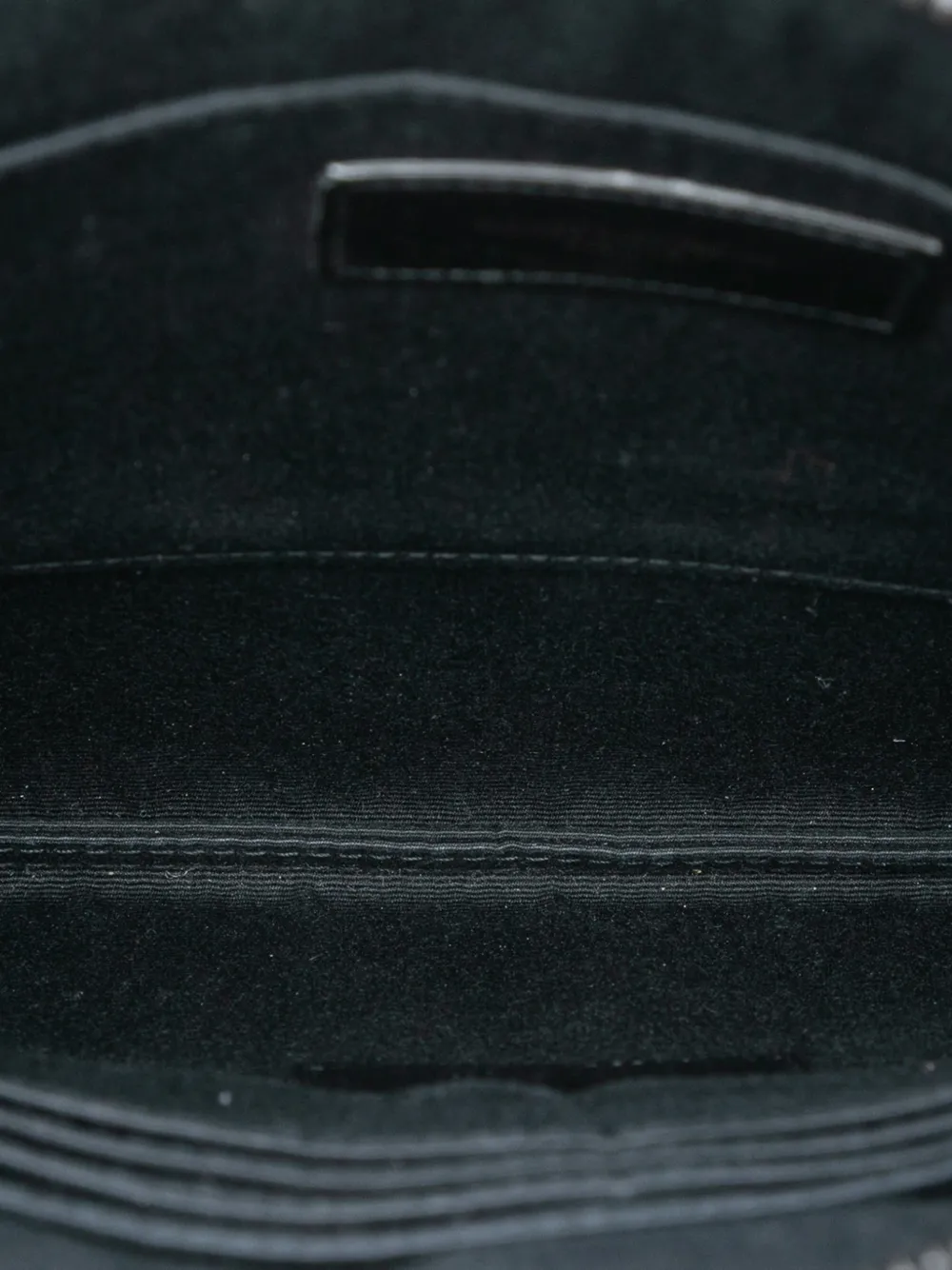 2020 Croc Embossed Leather Monogram Clutch Bag