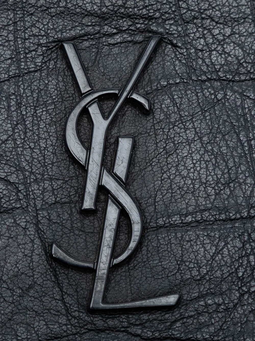 2020 Croc Embossed Leather Monogram Clutch Bag